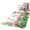 White, variant on Runner Rug 15.7"x47.2", Pink Flamingo Rustic Non Slip Backing Floor Mats Area Rugs, Absorbent Muddy Dirt Trapping Carpet for Hallway Entryway Kitchen Bedside Tropical Summer Palm Leaves Burlap