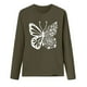 thumbnail image 3 of Camisas Para Mujer Camisetas de Gran Tamaño Manga Larga Moda Casual Estampado Pullover Tops Blusa Cómoda Odeerbi ODB134982, 3 of 3