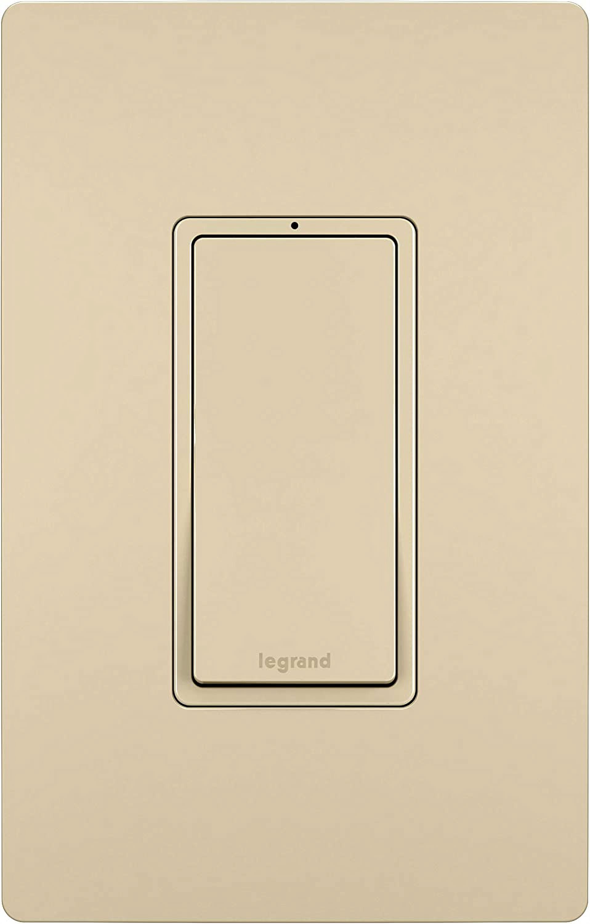 Legrand TM873ISLCC10 Pass & Seymour Lighted Decor Switch, 3-Way, Grounded, Ivory, 15-Amp, 120/277-Volt - Quantity 1