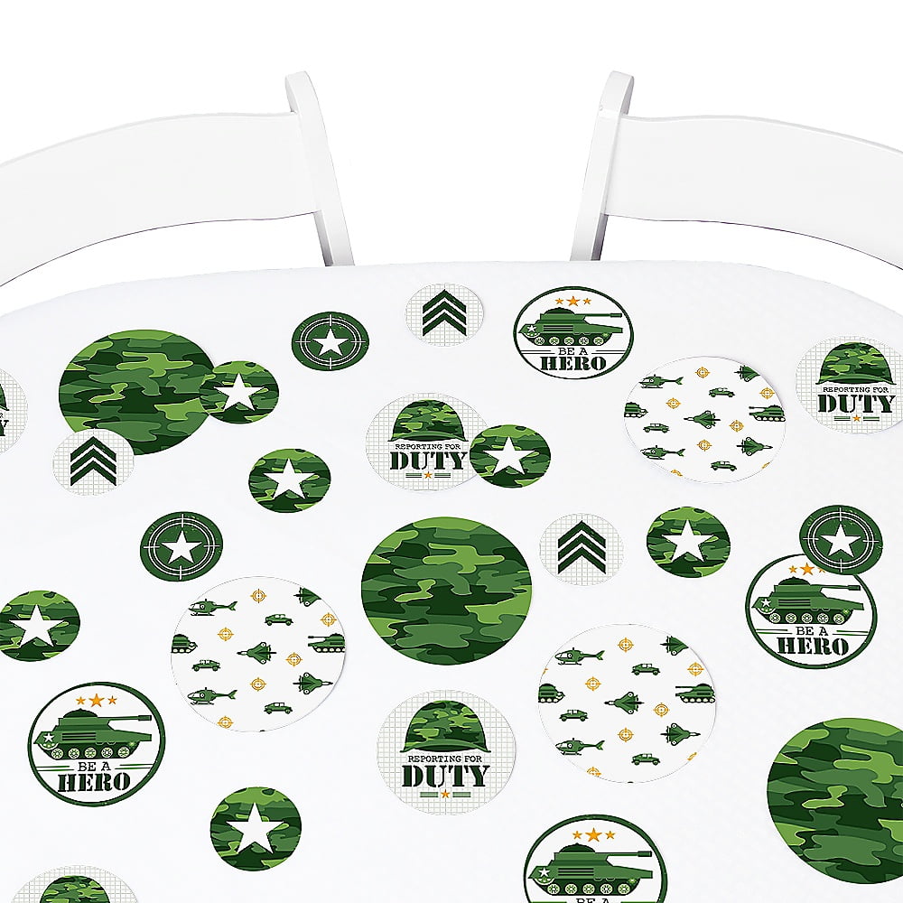 Camo Hero Army Military Camouflage Party Giant Circle Confetti