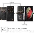 thumbnail image 4 of REQO Phone Case for Samsung Galaxy S21 Ultra Glaxay S21ultra 5G Wallet Detachable Cover with Tempered Glass Screen Protector and Flip Credit Card Holder Cell Gaxaly 21S S 21 21ultra G5 Women Black, 4 of 7