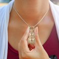 thumbnail image 2 of 2Pcs/Set Brass Pendant, Keychain, Exquisite Pure Handmade Large Size Girl For DIY Enthusiast Brass 2.9cm Height 1.55cm Diameter, 2 of 8