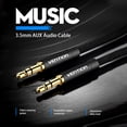 thumbnail image 2 of VENTION 3.5mm AUX Audio Cable Car-mounted Male to Male HiFi Cable Stereo Audio Cable with Fabric Weaving for Phone PC Speaker MP3 CD-Player 3m/9.84ft Black, 2 of 8