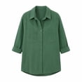thumbnail image 7 of ClodeEU Women's Corduroy Long Sleeve Button Shirt Jacket,Casual Loose Fit Fall Outerwear ,Women's Plus L, 7 of 7