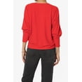 thumbnail image 2 of TheMoogan Women's PLUS Closet-Essential Drapey 3/4 Dolman Sleeve Boat Neck Relaxed Ribbed Top, 2 of 7
