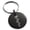 Black, variant on Stainless Steel Rod of Asclekius Engraved Small Medallion Circle Charm Celtic Keychain Keyring