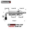 thumbnail image 4 of JQK Spring Loaded Latch Pin, 304 Stainless Steel Barrel Bolt Thickened 2mm Door Lock, 5 Inch Brushed Finished(2 Pack), HSB300-P2, 4 of 4