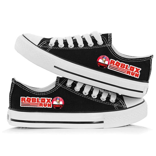 Virtual World Roblox-zapatos bajos de lona para hombre y mujer, calzado informal, color negro, regalo de cumpleaños