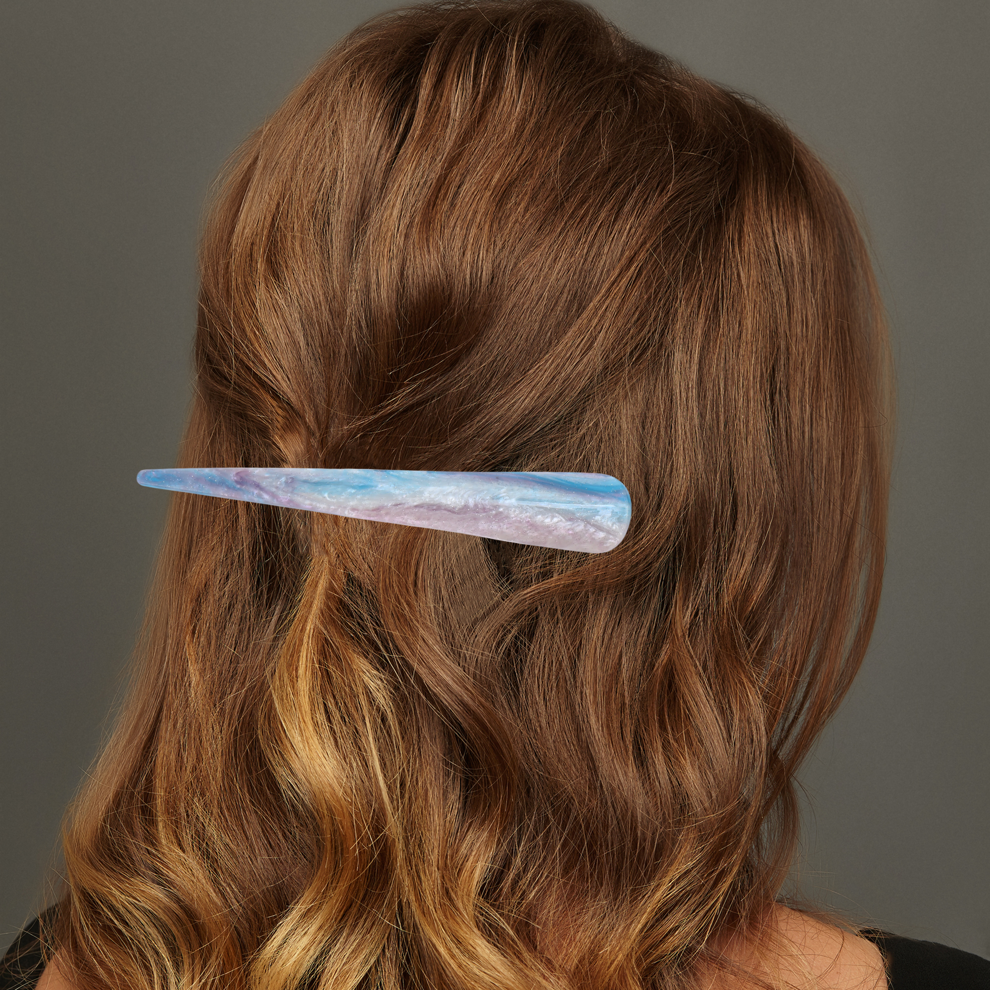 Unique Bargains Stylish Hairdos Everyday Use Fashion Acetic Acid Hair Clip Blue Purple