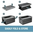 thumbnail image 6 of CleverMade 3 Pack Stackable Collapsible Storage Bin, No Lid - 12 Gal Stone, 6 of 9