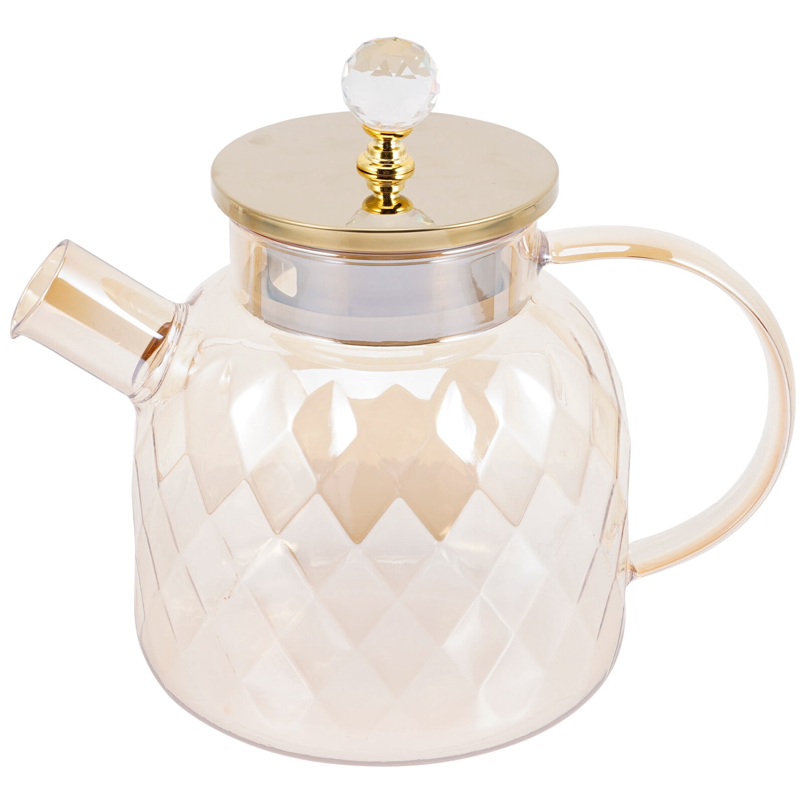 LABELEPH Glass Water Pitcher Transparent for Family Daily Use 1Pack 7.7x5.9in