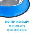 thumbnail image 5 of Weebo Pets Blue No-Tip No-Slip Stainless Steel Bowl (8oz. Terrier), 5 of 7