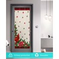 thumbnail image 6 of Christmas Cardinal Window Privacy Film Stained Glass Window Film Decorative Windows Cover Static Windows Cling for Glass Door Winter Xmas Poinsettia Holly on Linen Stickers for Bathroom 23.6"x59", 6 of 7
