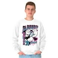 thumbnail image 4 of Popeye Blessed Cool Asian Inspired Men's Crewneck Sweatshirt Brisco Brands X, 4 of 6