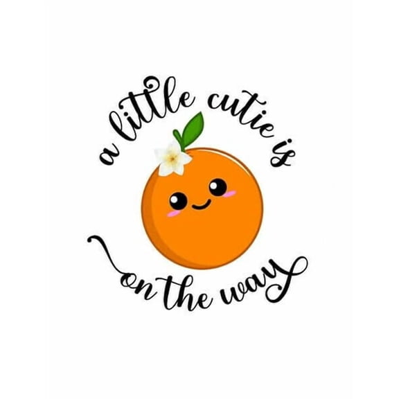 Little Cutie is on the Way Edible Icing Image Cake Topper, by Tnct.