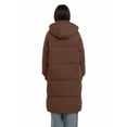 thumbnail image 4 of Katigan Long Puffer Jacket for Women, Thickened Winter Coat Hooded with Deep Pockets, Ladies Warm Winter Jacket Brown L, 4 of 6