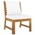 thumbnail image 3 of Roma 4pc Modular Outdoor Sofa and Table Set, Solid Acacia Wood, White, 3 of 5