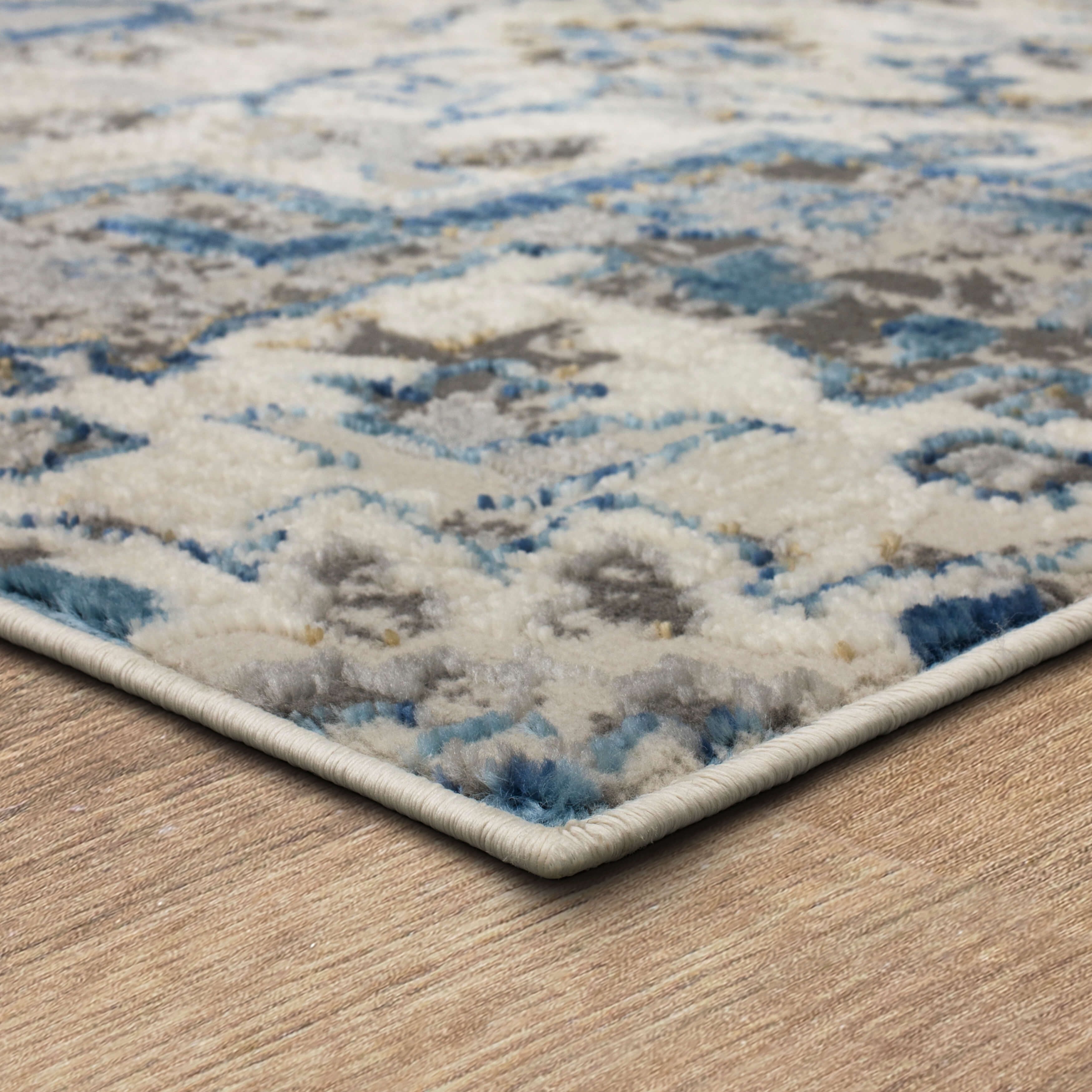 Mohawk Home Lambert Washable Low Pile Stain and Fade Resistant Indoor Area Rug, Blue, 2'11" X 5'