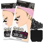 Look At Me Nose Pore Strips (2-Pack, 10 Nose Strips). Korean Skin Care Blackhead Remover strip with Charcoal. Blackheads Deep Cleansing Pore Strips for Nose and Face. Black Head Adhesive Pore Mask.
