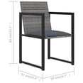 thumbnail image 3 of Bowery Hill Contemporary 9 Piece Garden Patio Dining Set in Gray, 3 of 22