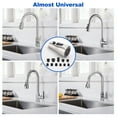 thumbnail image 3 of Pull Down Kitchen Faucet Sprayer Head Replacement Part, 3 Function Pull Out Sink Sprayer Replacement Nozzle, Kitchen Faucet Head Hose Spray Tap Spout, Brushed Nickel, 3 of 9