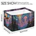 thumbnail image 4 of Yayeee Canvas Storage Basket with Handles for Shelves Fabric Bins Closet Organizer, Psychedelic Jellyfish, 4 of 8