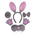 thumbnail image 4 of Conjunto de disfraz de conejo de Pascua, accesorios de Cosplay para fiestas temáticas de animales, Carnaval Gris, 4 of 9