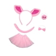 thumbnail image 4 of Conjunto de disfraz de cerdo, accesorios para fotos, tocados, cosplay de animales para fiesta de Halloween y carnaval. Falda de tul con estrellas, 4 of 7