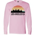 thumbnail image 3 of Inktastic Los Angeles California Skyline Retro Long Sleeve T-Shirt, 3 of 5