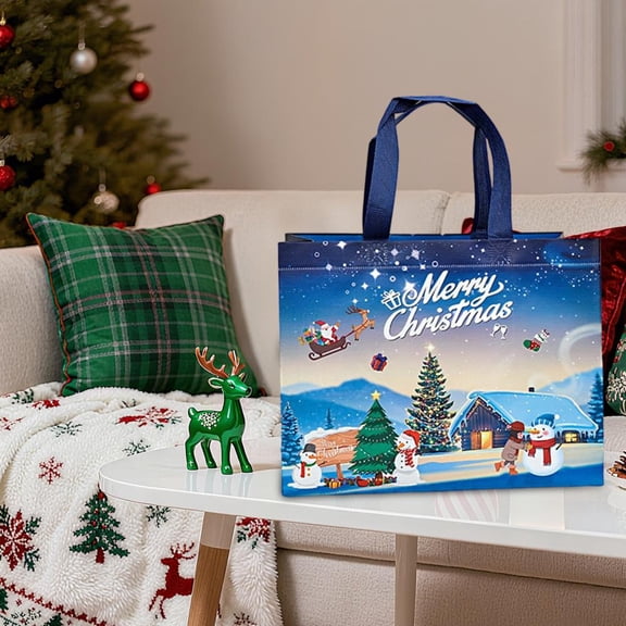 Feltree Christmas Gift Bags Non-Woven Large Durable Reusable for Holiday Decorations and Party
