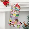 thumbnail image 2 of Squishmallows Tema: Calcetines de Navidad, fino lino blanco para colgar en escaleras y chimenea, decoración navideña para el hogar, regalo de Navidad. 45cm × 32cm, 2 of 5