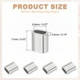 thumbnail image 2 of Uxcell Wire Rope Stop Sleeve, 304 Stainless Steel Cable Wire Rope Crimping Loops Sleeve Ferrule for Wire Rope and Cable Ferrule 1/8"(3mm), 2 of 7