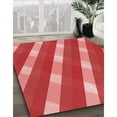 thumbnail image 3 of Ahgly Company Tapis d'Intérieur Lavable en Machine Carré Rouge Transitionnel, 7 Pieds Carré, 3 of 7