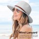 thumbnail image 5 of Women Straw Panama Hat Travel Fedora Beach Sun Hat Summer Wide Brim Straw Roll up Hat UPF 50+, 5 of 5