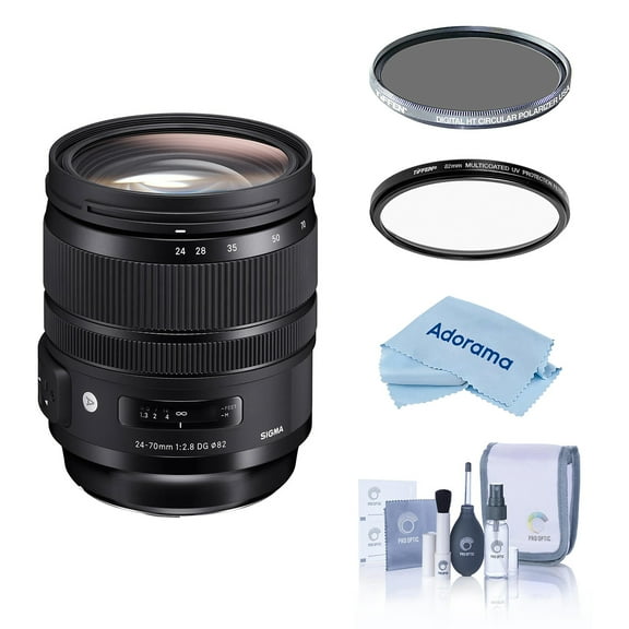 24-70mm f/2.8 DG OS HSM IF ART Lens for Nikon F, Bundle with Hoya UV CPL Filter Kit, Cleaning Kit, Cleaning Cloth