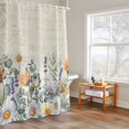 thumbnail image 6 of Shower Curtain for Bathroom Floral Daisy Lavender Retro Letter Waterproof Bath Curtains Shower Curtains with Hooks,Yellow Flower Rural Leaf Bathroom Curtain Privacy Drapes for Bathtubs Toilet 36x72in, 6 of 9