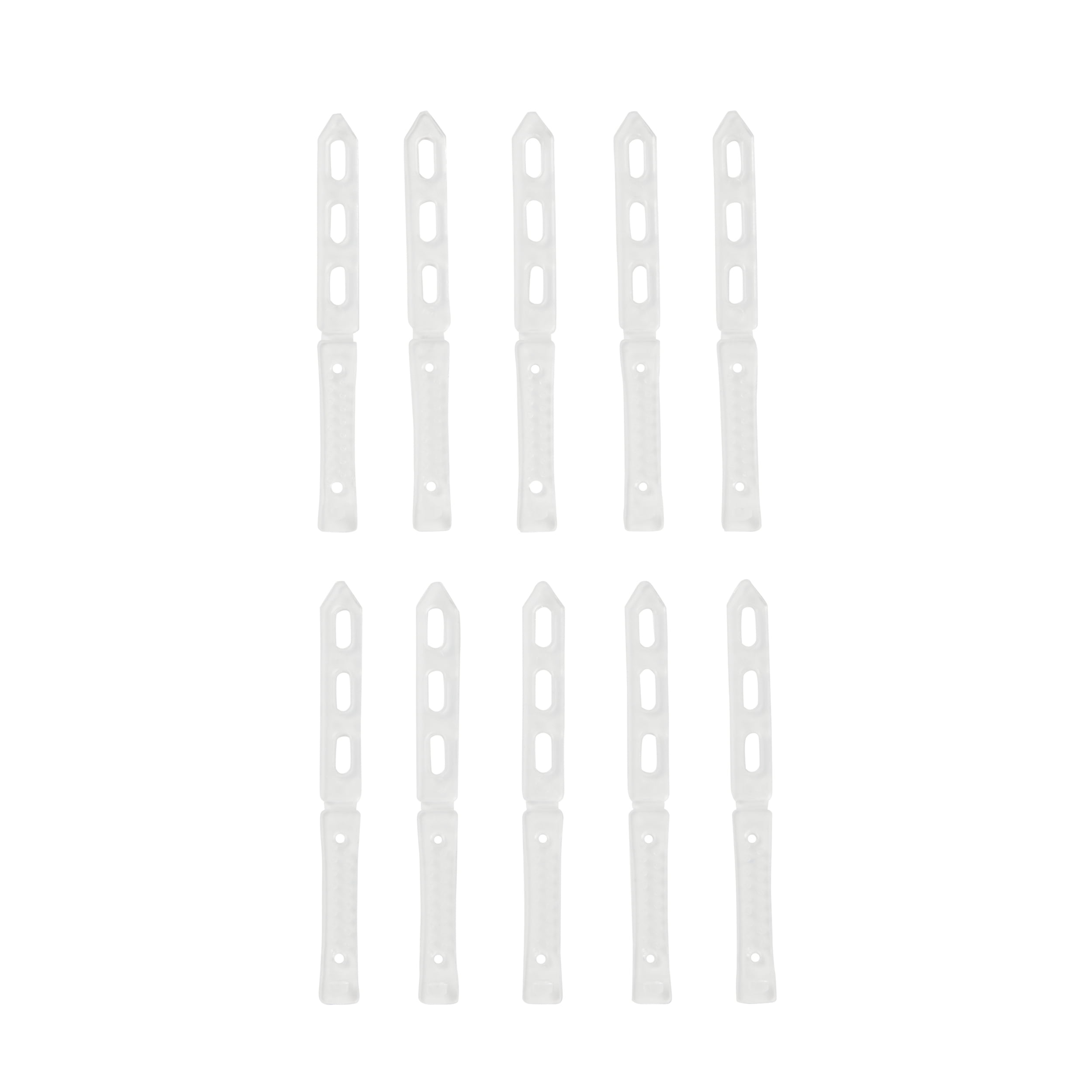 (2 pack) Offray Hair Accessories 2 1/2 Inch White Hair Barrettes (10-Pack)