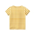 thumbnail image 6 of CCRFTGI Cute Tops for Kids Girls Size 7 Plaid Shirt Graphic Tees Short Sleeve Summer Tops Girls Fashion Crewneck Blouse Tee Yellow 2-3 Years, 6 of 6