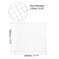 thumbnail image 2 of Uxcell Square BBQ Grill Net 17.7"x17.7" Galvanized Iron Barbecue Mesh Mat for Baking Charcoal Grilling Roasting, 2 of 5
