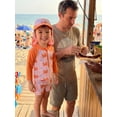 thumbnail image 4 of BemeyourBBs Toddler Baby Boy Girl Crab Swimsuit Infant Bathing Suit 3 Piece Rash Guard Set Crab Print Zipper Long Sleeve Swimming Tops Swim Trunks Shorts Set Sun Cap Summer Swimwear Beachwear, 4 of 9