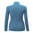thumbnail image 2 of Women‘s Long Sleeve Rib Turtleneck Top Pullover Sweater L RED, 2 of 6