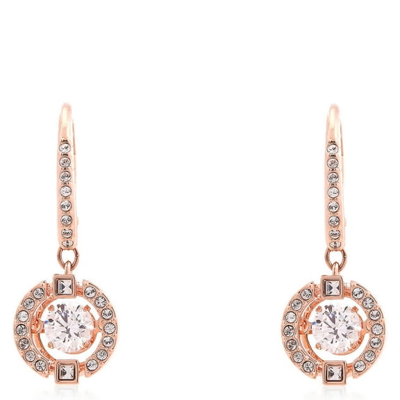 Swarovski Rose Gold-Tone Plated Sparkling Dance Drop Earrings