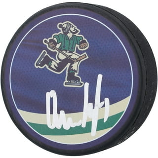 Quinn Hughes Vancouver Canucks Autographed Reverse Retro Logo Mini