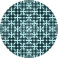 thumbnail image 1 of Ahgly Company Indoor Round Patterned Blue Lagoon Blue Area Rugs, 8' Round, 1 of 6