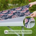 thumbnail image 6 of Pioneer Flower Floral Print Pattern Square Fitted Tablecloth with Elastic Edge,Square Table Cover,Washable Elastic Table Cover for Home Kitchen Party Decor 34"x34", 6 of 6