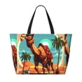 thumbnail image 2 of Fotbe Cool Camel Oasis Vibes Bolsa de Viaje para Playa - Resistente al Agua, Bolsa Tote de Gran Capacidad y Ligera con 7 Bolsillos para Mujeres y Hombres, 2 of 7