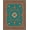 Blue, Pattern 4, variant on ODIKA 8x10 Machine Washable Non-Slip Area Rug, Jewel Baroque Palace Enchanting Mystical High Traffic Rug, Turquoise, 663736