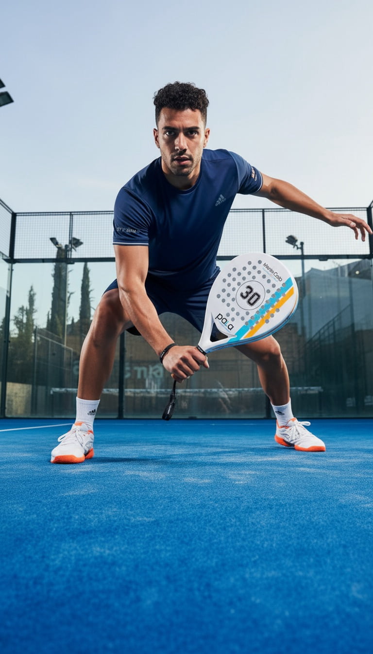 Montecarlo Soft Carbon White Padel Racket - P.ALA Light Racket with Carbon Fiber, Padel for Players that look for Power
