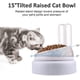 thumbnail image 3 of Cuenco para gatos con doble elevación, cuenco para gatos antivómitos con inclinación de 15°, cuenco para mascotas con almacenamiento automático de agua 3 en 1, disponible para gatos y cachorros (gris JAMW Sencillez, 3 of 5