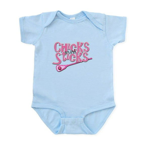 CafePress - Lacrosse Chicks With Sticks Infant Bodysuit - Baby Light Bodysuit, Size Newborn - 24 Months